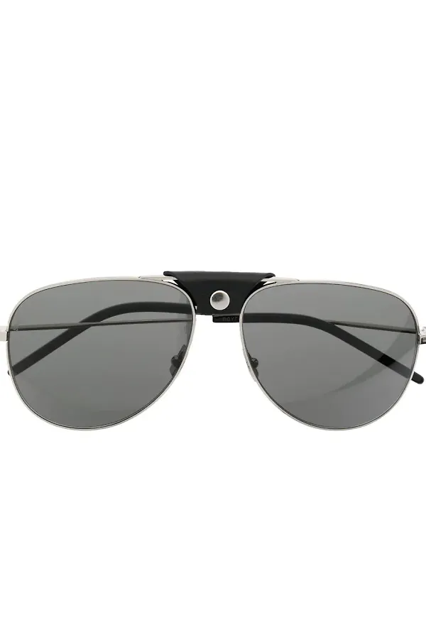 Saint Laurent pilotsolglasögon - Silverfärgad