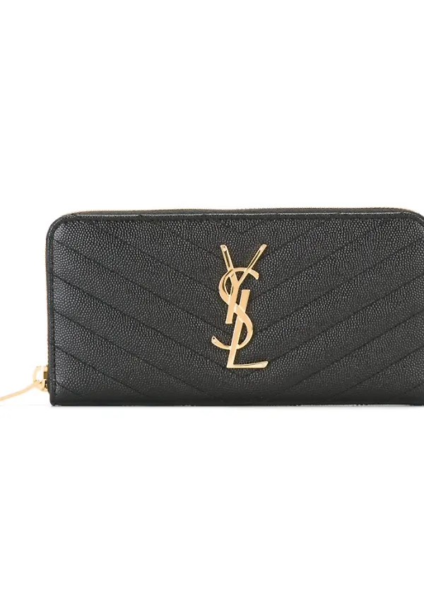 Saint Laurent Plånbok/korthållare Svart, Dam