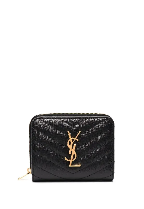 Saint Laurent plånbok med dragkedja - Svart