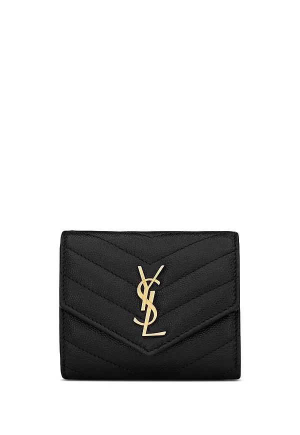 Saint Laurent plånbok med logotyp - Svart