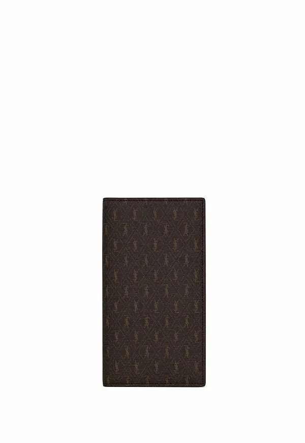 Saint Laurent plånbok med monogram - Brun