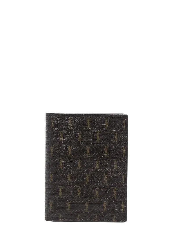 Saint Laurent plånbok med monogram - Brun