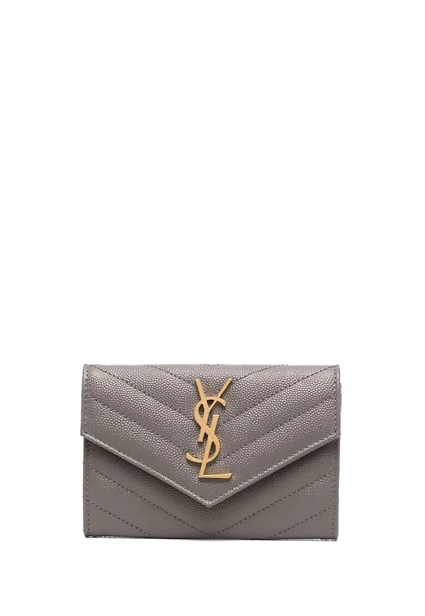 Saint Laurent plånbok med monogram - Grå