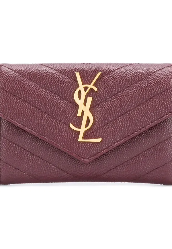 Saint Laurent plånbok med monogram - Röd