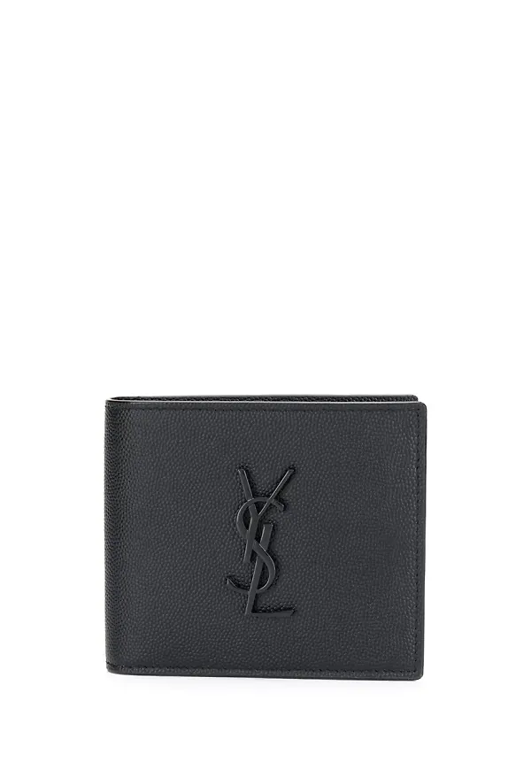 Saint Laurent plånbok med monogram - Svart