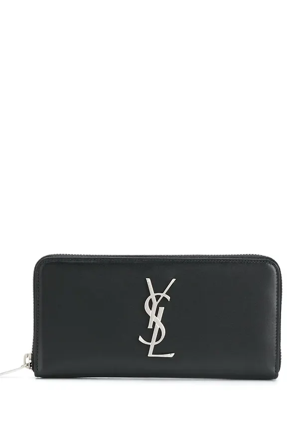 Saint Laurent plånbok med monogram - Svart