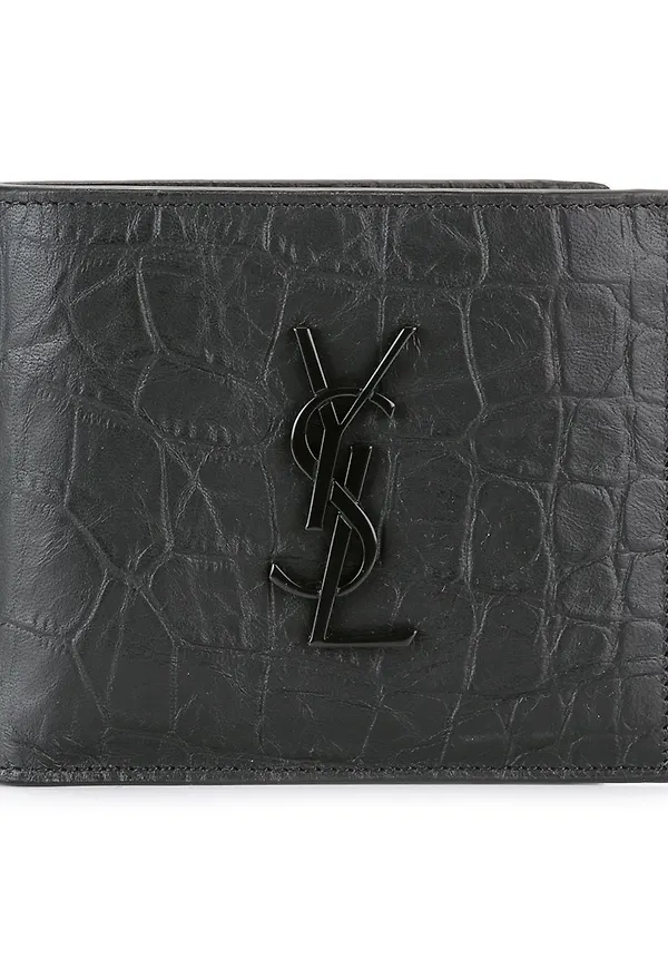 Saint Laurent plånbok med monogram - Svart