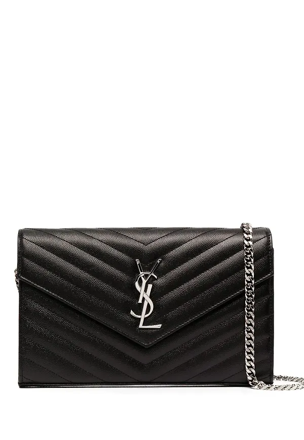 Saint Laurent plånbok med monogram - Svart