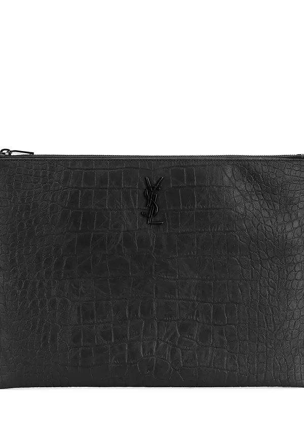 Saint Laurent pouch med monogram - Svart