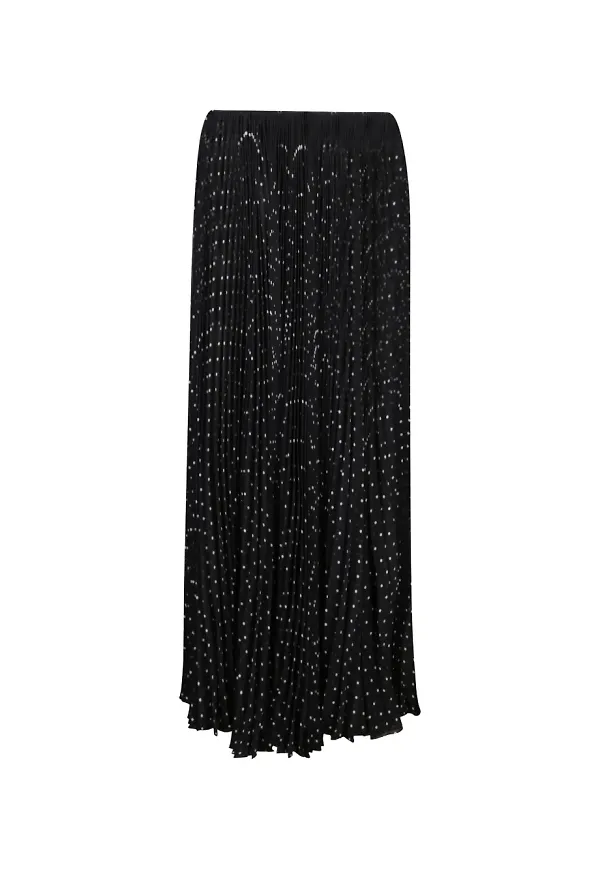 Saint Laurent prickig plisserad kjol - Svart