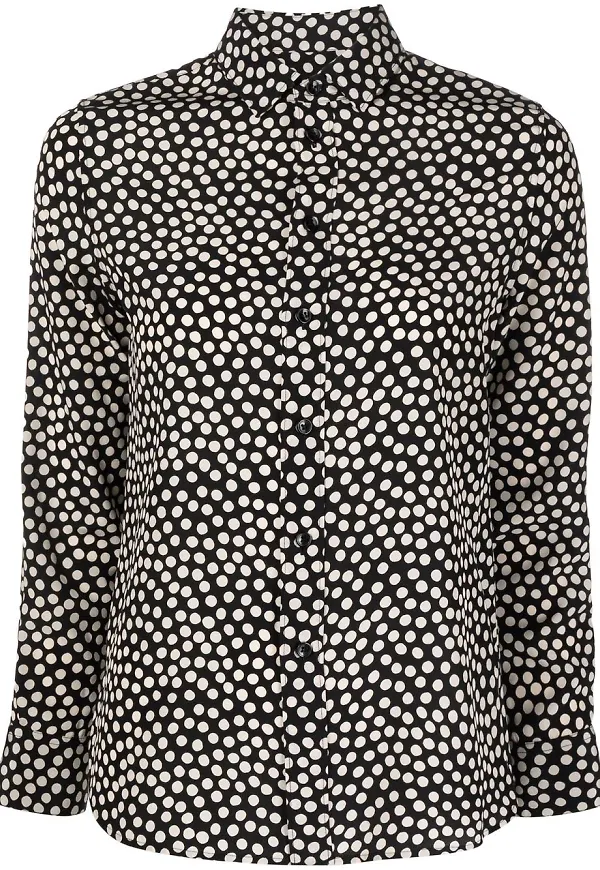Saint Laurent prickig skjorta - Svart