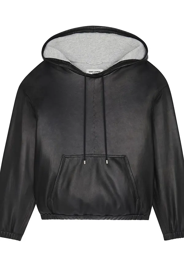 Saint Laurent pullover-jacka med huva - Svart
