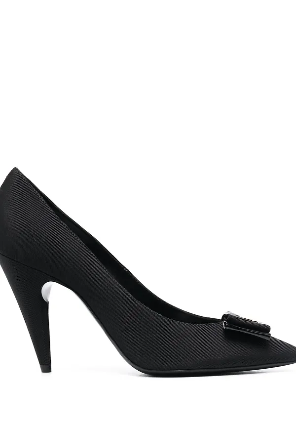 Saint Laurent pumps med rosettdetalj - Svart
