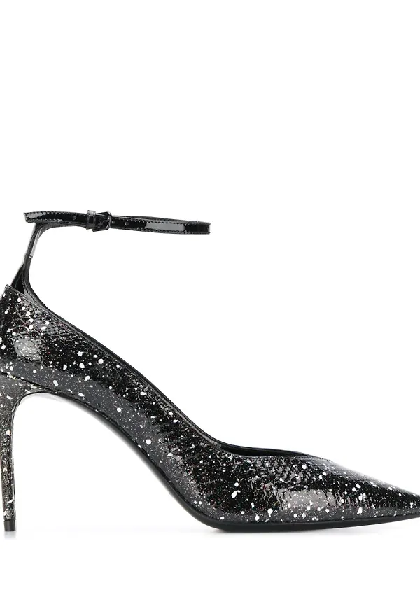 Saint Laurent pumps med stänk - Svart