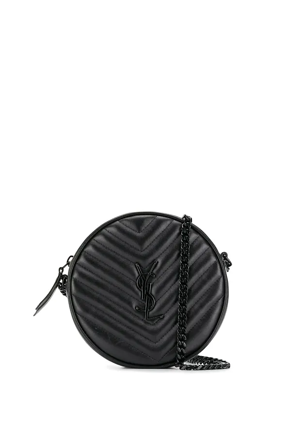 Saint Laurent quiltad axelväska - Svart