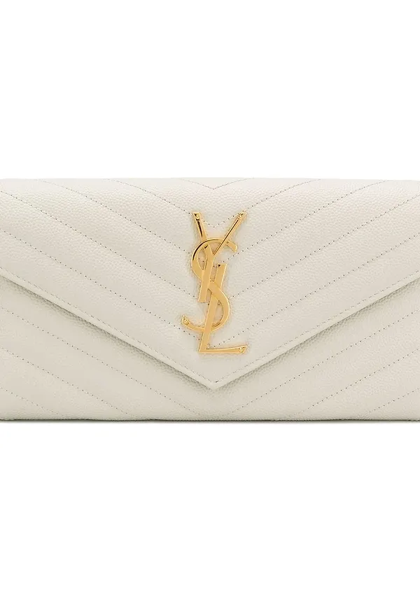 Saint Laurent quiltad plånbok - Neutral