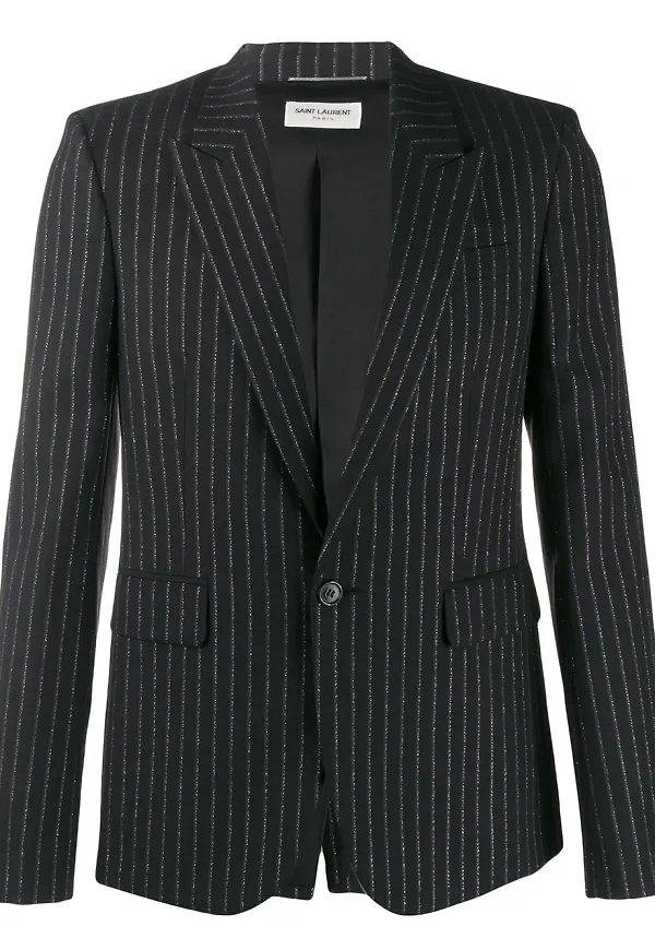 Saint Laurent randig blazer - Svart