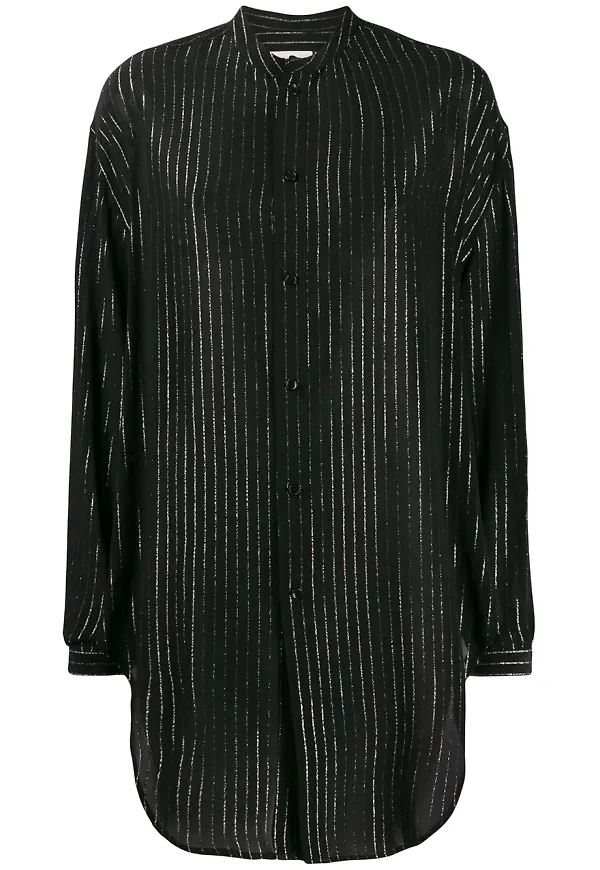 Saint Laurent randig blus - Svart