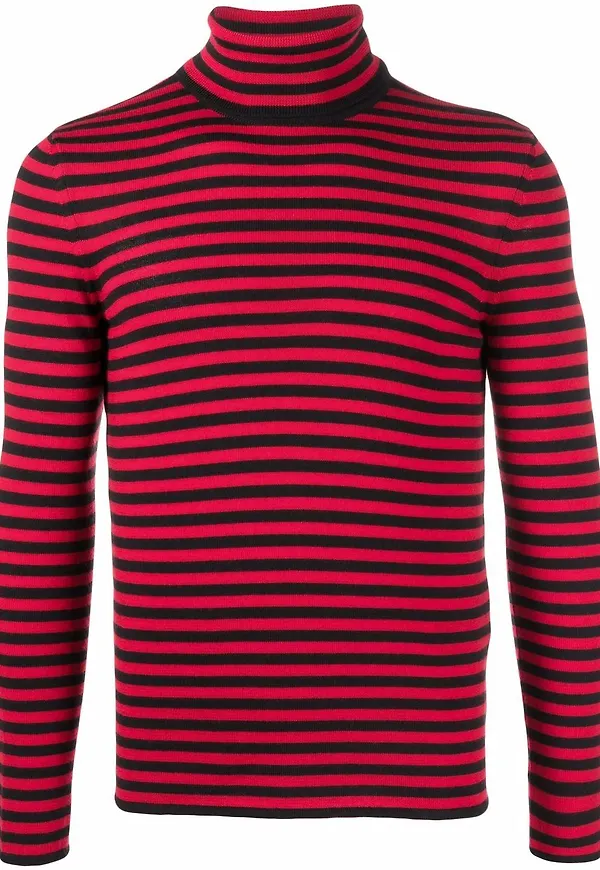 Saint Laurent randig långärmad t-shirt - Röd