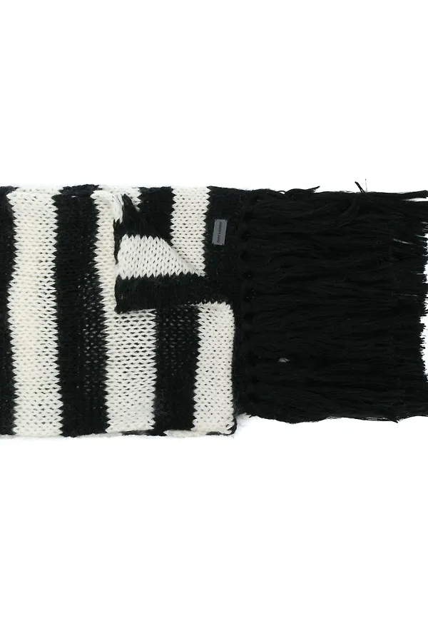 Saint Laurent randig sjal - Svart