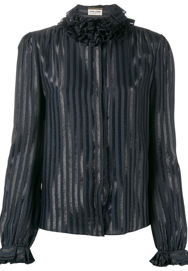 Saint Laurent randig skjorta - Blå