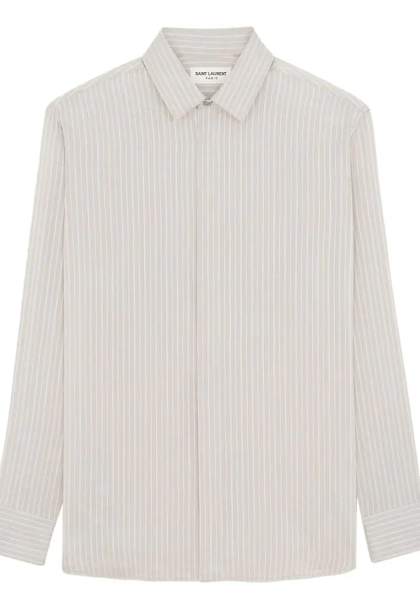 Saint Laurent randig skjorta - Grå
