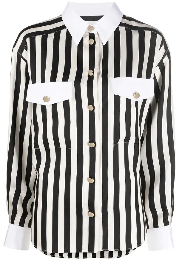 Saint Laurent randig skjorta - Svart
