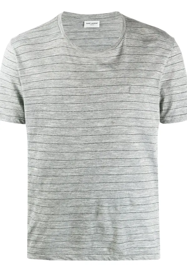 Saint Laurent randig t-shirt - Grå