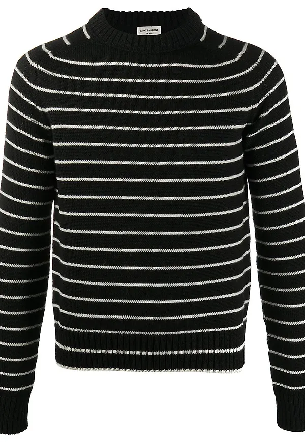 Saint Laurent randig tröja - Svart
