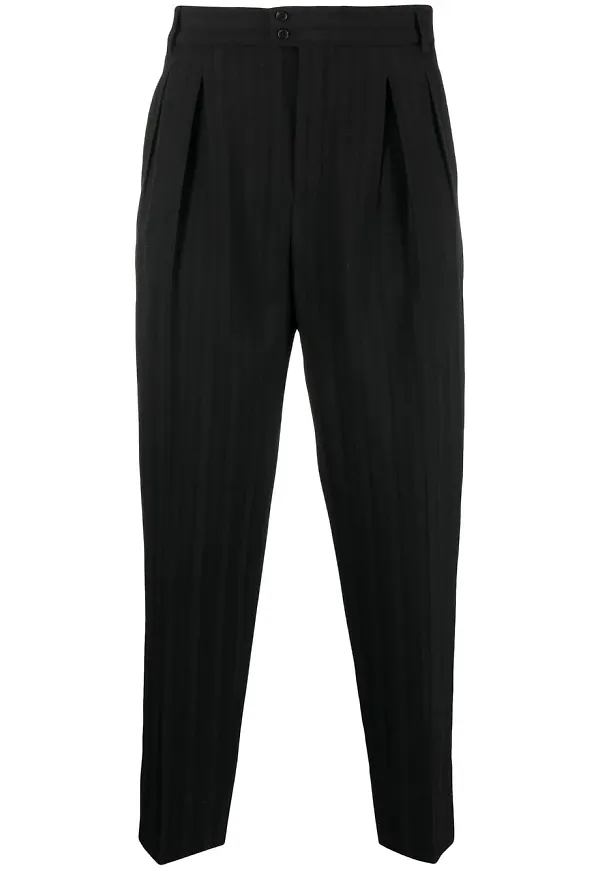 Saint Laurent randiga slacks - Svart