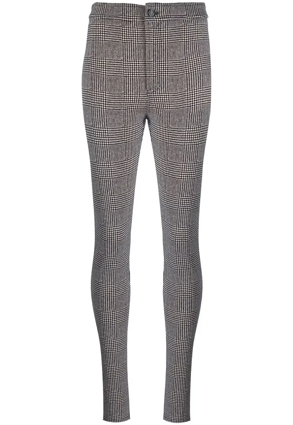 Saint Laurent rutiga skinny-byxor - Svart