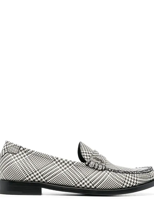 Saint Laurent rutiga slip on-loafers - Svart