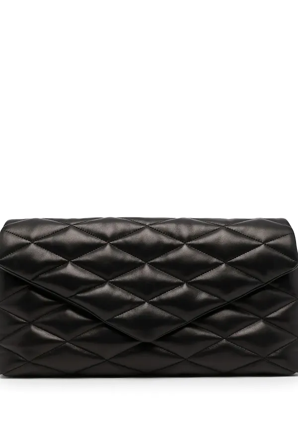 Saint Laurent Sade Puffer kuvertväska - Svart
