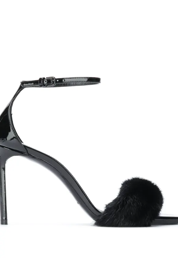Saint Laurent sandaler med ankelrem - Svart