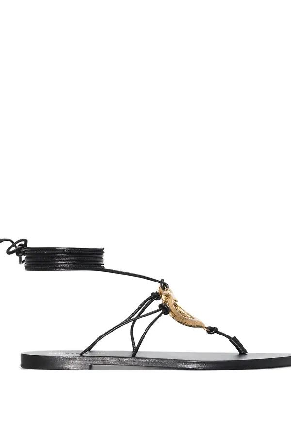 Saint Laurent sandaler med hjärta - Svart