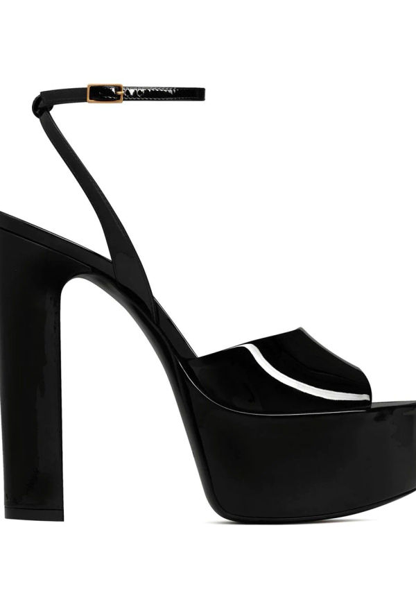 Saint Laurent Sexy platåsandaler med öppen tå - Svart