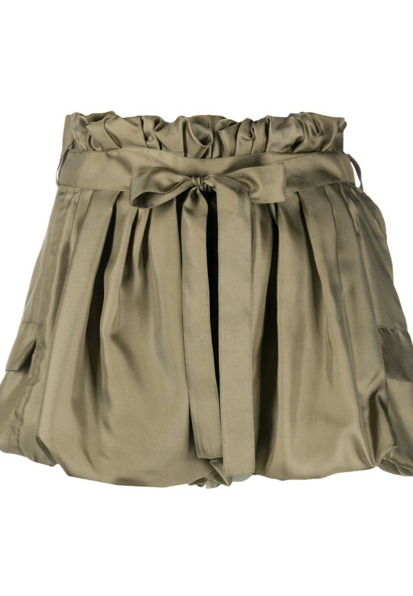 Saint Laurent sidenshorts - Grön