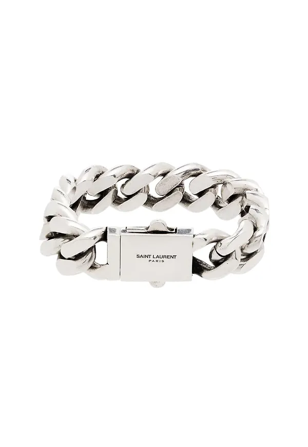 Saint Laurent silverfärgat länkarmband - Silverfärgad