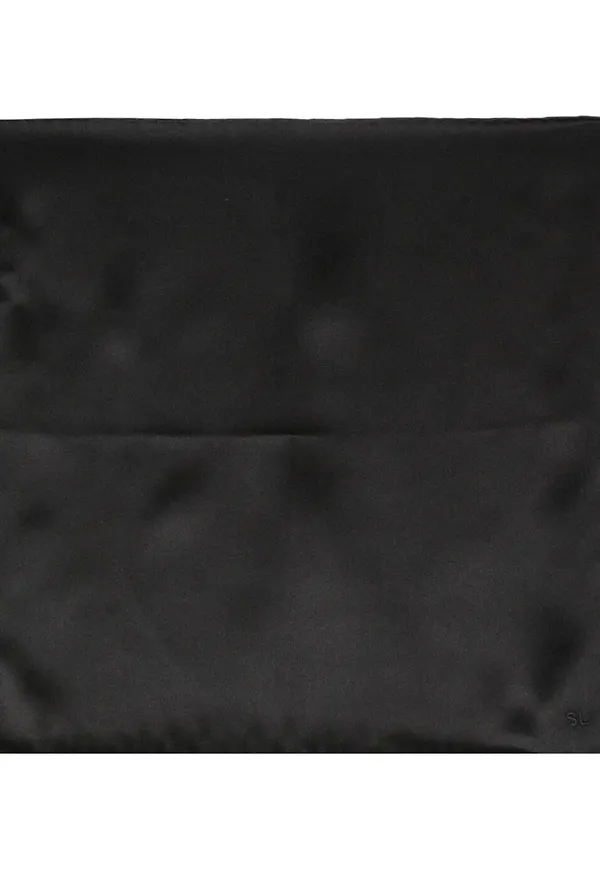 Saint Laurent sjal med broderad logotyp - Svart