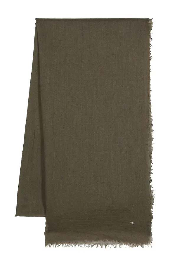 Saint Laurent sjal med franskant - Grön