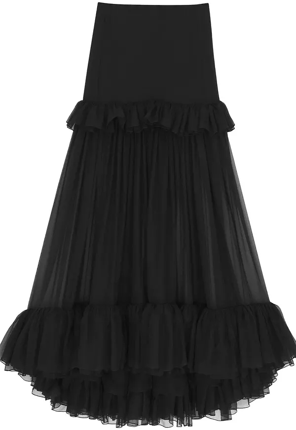 Saint Laurent skir midikjol - Svart