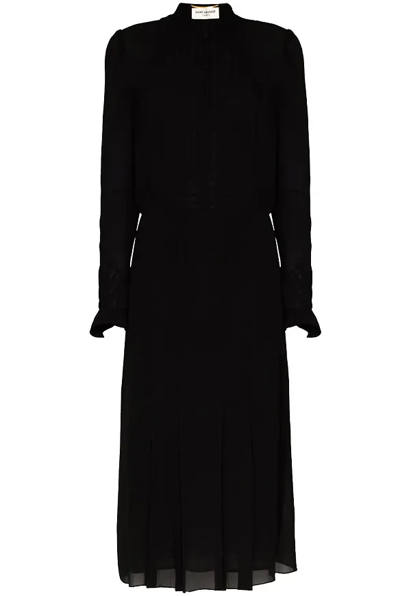 Saint Laurent skir skjortklänning - Svart