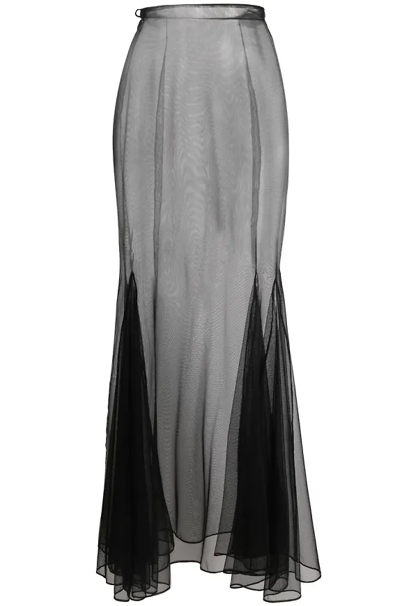 Saint Laurent skir tyllkjol - Svart