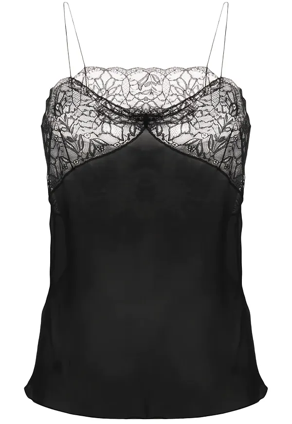 Saint Laurent skirt spetslinne - Svart