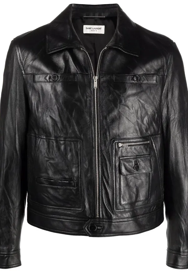 Saint Laurent skjortjacka i bomber-modell - Svart