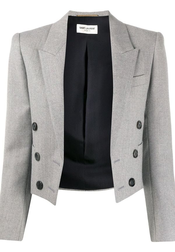 Saint Laurent skräddad kavaj - Grå