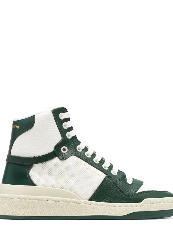 Saint Laurent SL24 höga sneakers - Grön