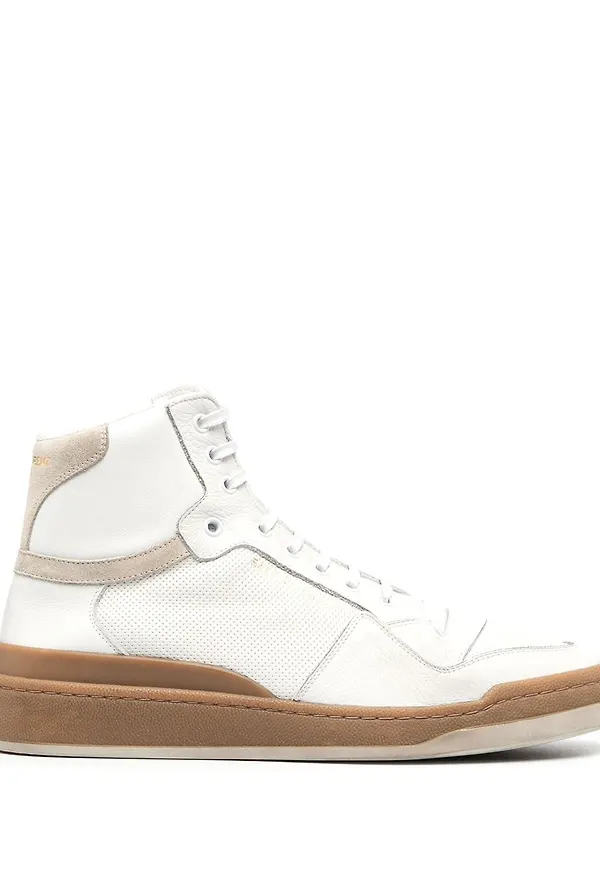 Saint Laurent SL24 höga sneakers - Vit