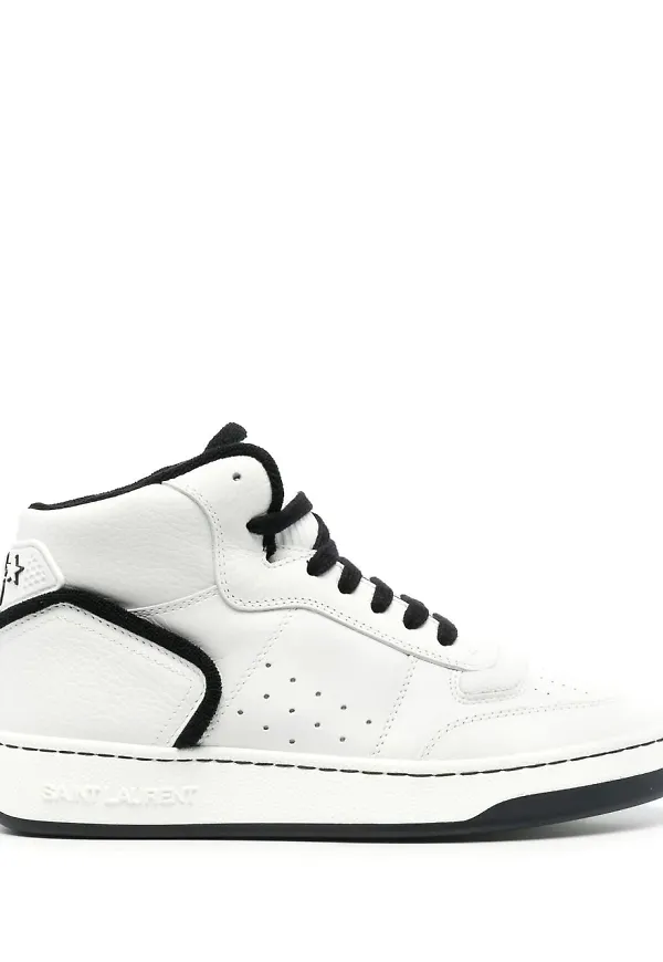 Saint Laurent SL80 höga sneakers - Vit