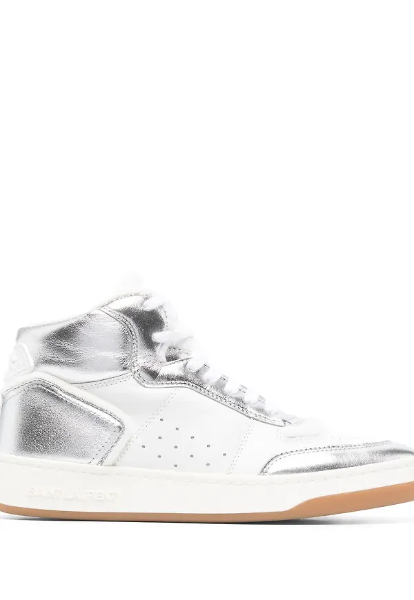 Saint Laurent SL80 höga sneakers - Vit